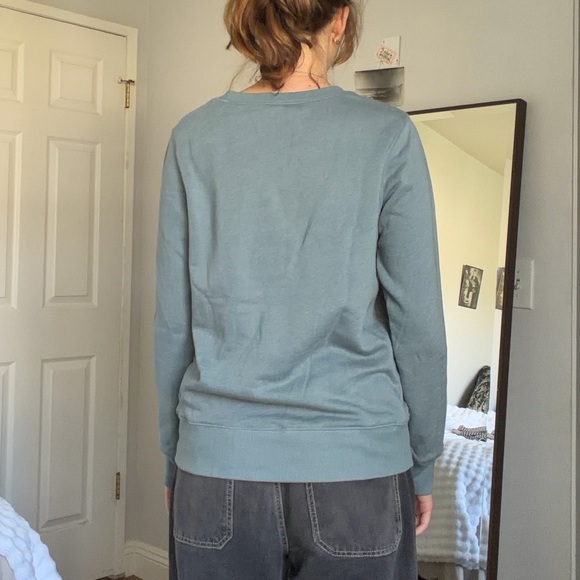 North Face Green Blue Crewneck Sweatshirt - Picture 4 of 5